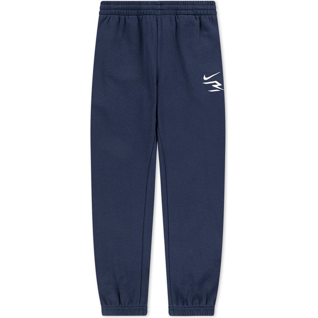 3 Brand Kids' Fleece Joggers In Black