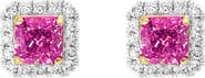 EFFY Diamond Halo Ruby Stud Earrings
