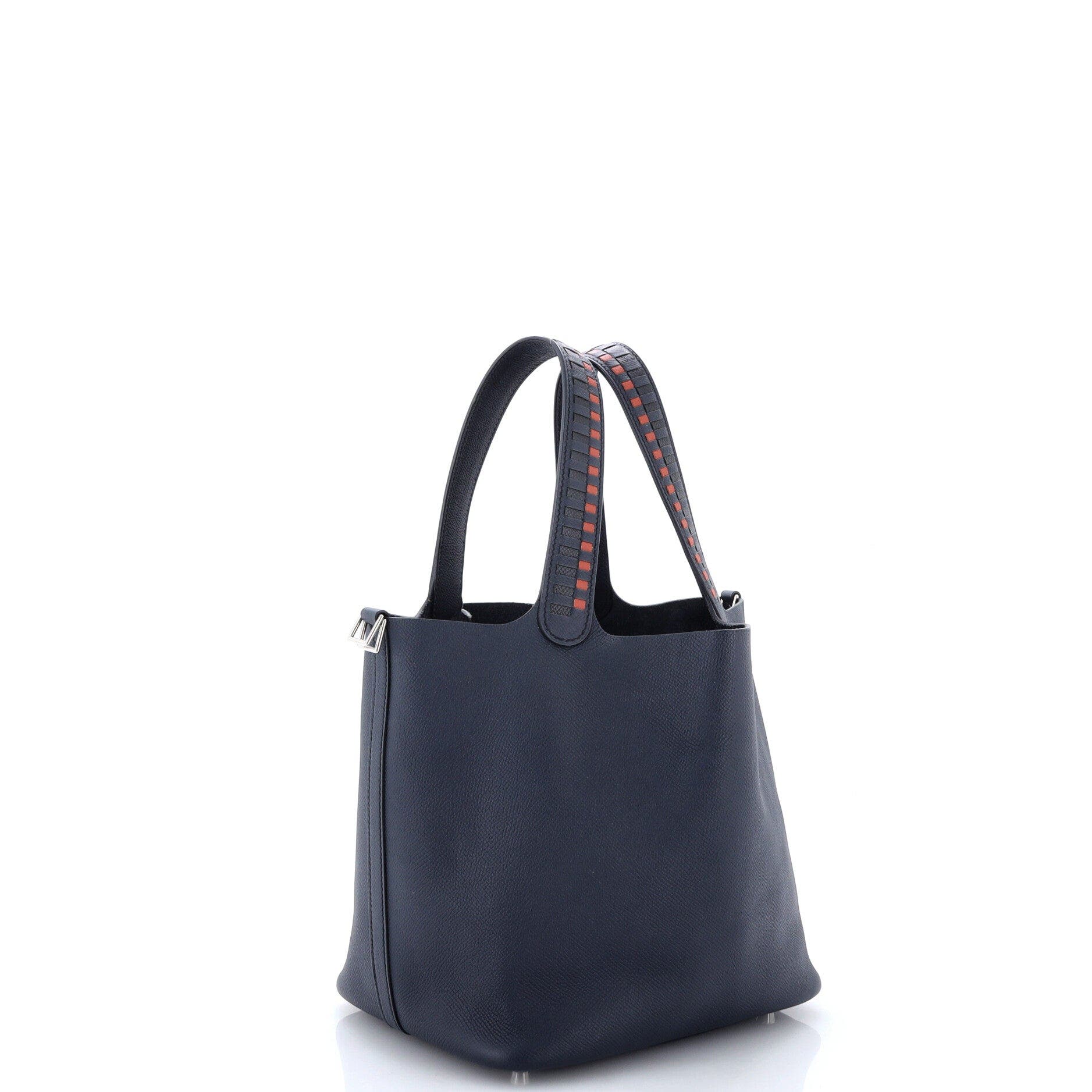 Picotin Lock Bag Tressage Epsom MM, Alternate, color, Blue