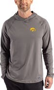 Cutter & Buck Men's Cutter & Buck Gray Iowa Hawkeyes Prospect Recycled Featherlight Stretch Hoodie