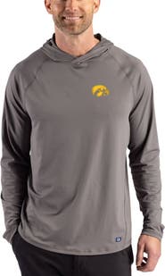 Cutter & Buck Men's Cutter & Buck Gray Iowa Hawkeyes Prospect Recycled Featherlight Stretch Hoodie