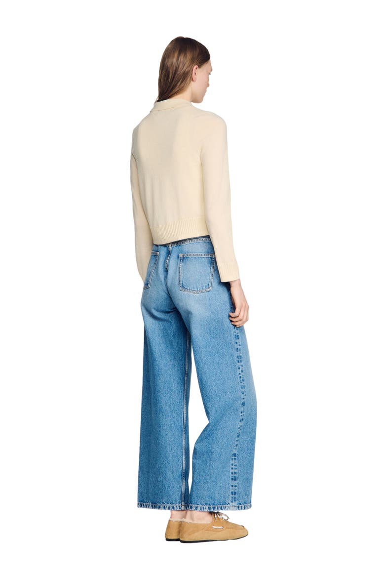 Shirt-collar cardigan, Alternate, color, Vanilla