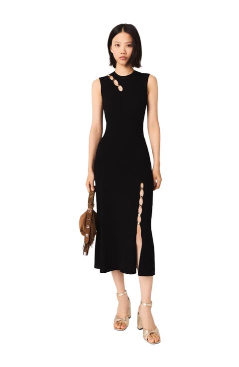 Cutaway Rib Knit Maxi Dress