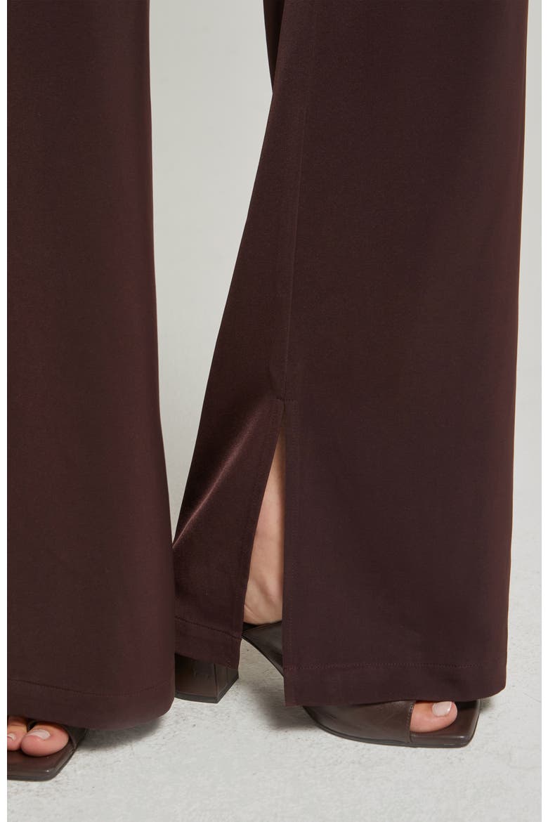 Silky Wide Leg Trousers, Alternate, color, Merlot