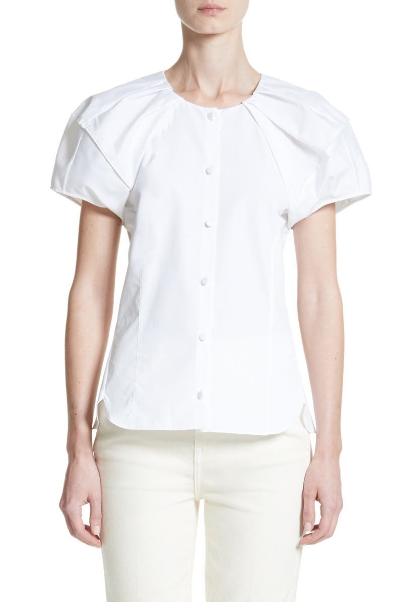 Khaite Tanya Poplin Top, Main, color,