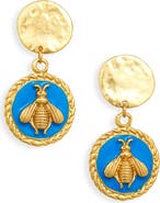 Karine Sultan Bee Dangle Clip-On Earrings