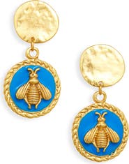 Karine Sultan Bee Dangle Clip-On Earrings