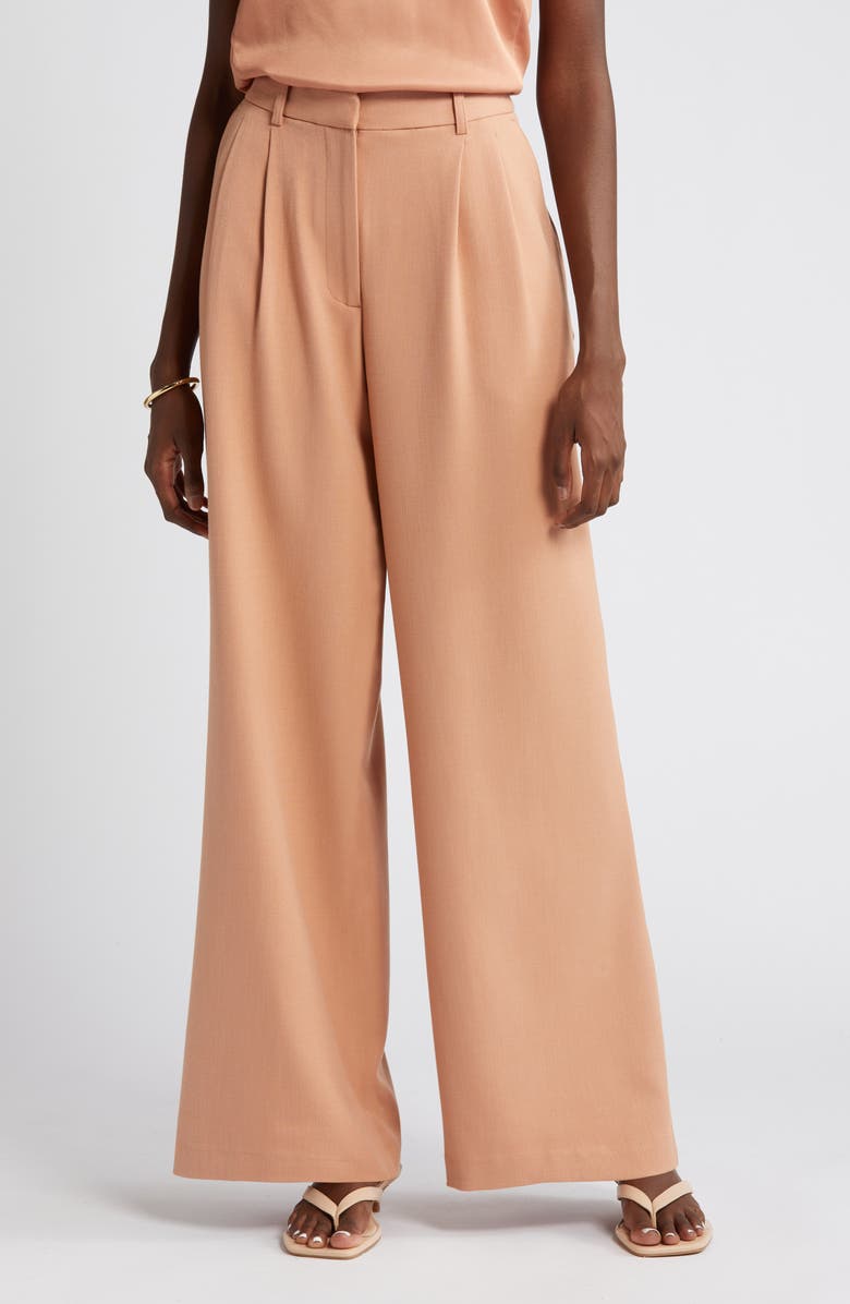 Nordstrom Double Pleat Wide Leg Pants, Main, color,