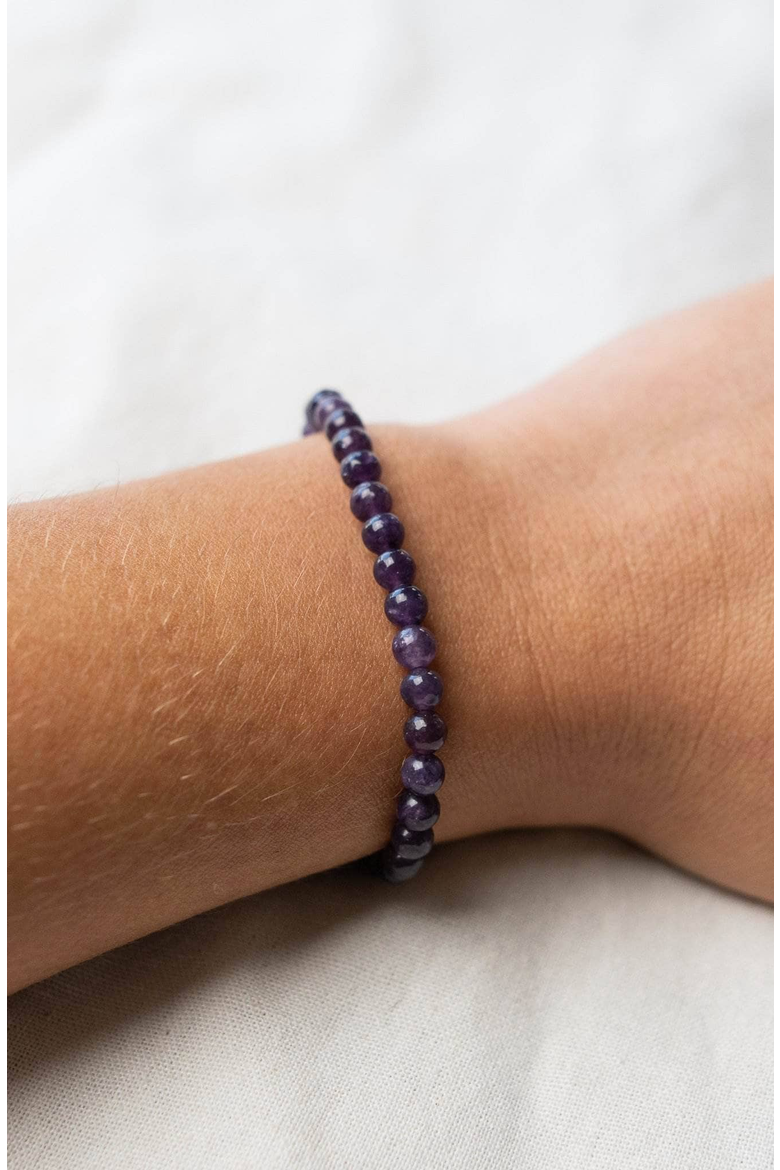 Lepidolite Energy Bracelet, Alternate, color, Dark Purple