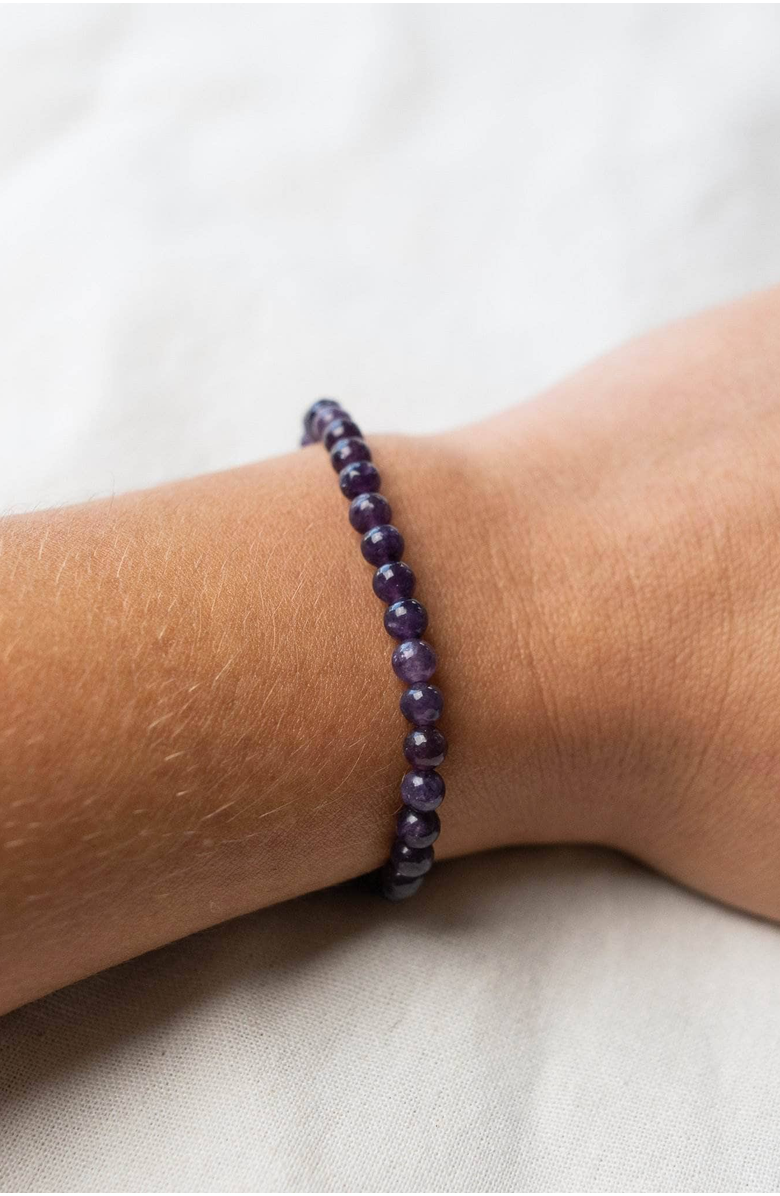Tiny Rituals Lepidolite Energy Bracelet, Alternate, color, Dark Purple