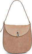 SAVETTE Large Tondo Suede Hobo Bag