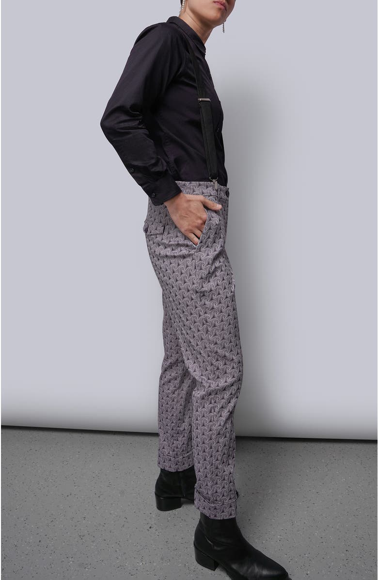 WILDFANG The Empower Jacquard Trouser, Alternate, color, Plum