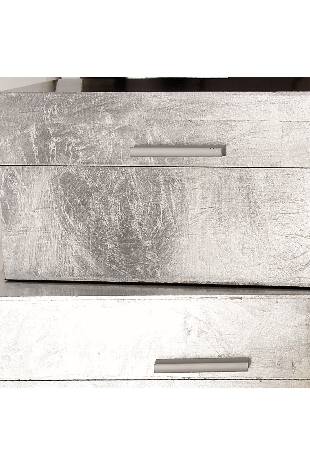 COSMO BY COSMOPOLITAN Silvertone Wood Box with Textured Foil Exterior - Set of 2