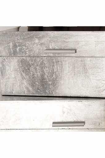 COSMO BY COSMOPOLITAN Silvertone Wood Box with Textured Foil Exterior - Set of 2