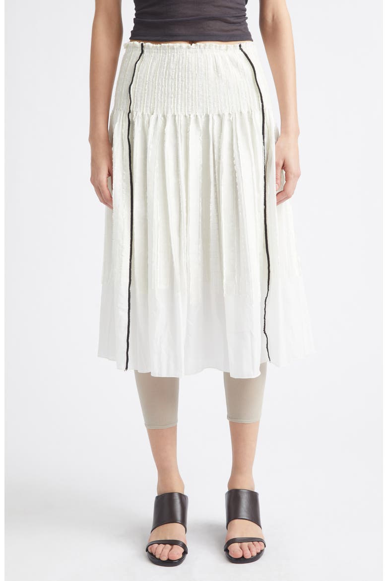 Lupe Woven Jacquard Skirt, Main, color, 000 - WHITE