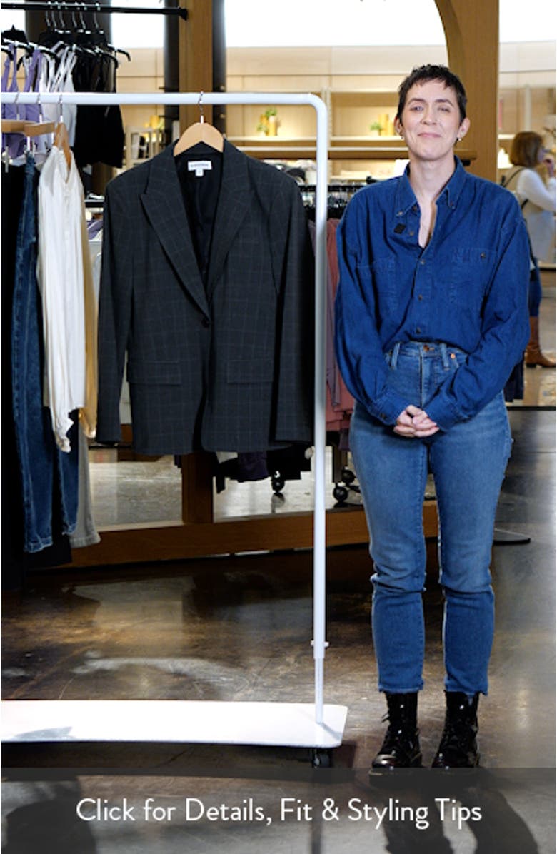 Plaid One-Button Blazer, sales video thumbnail