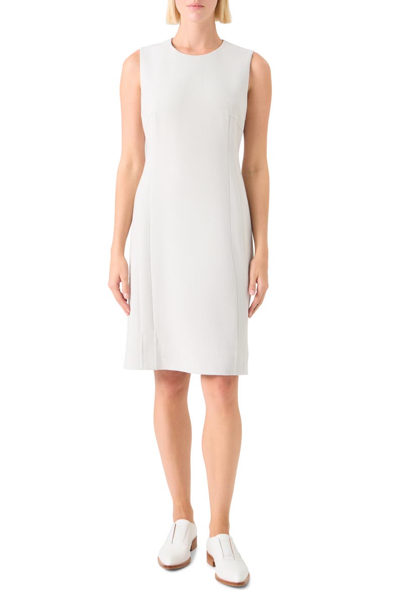 Akris Sleeveless Wool Sheath Dress, Main, color, Greige