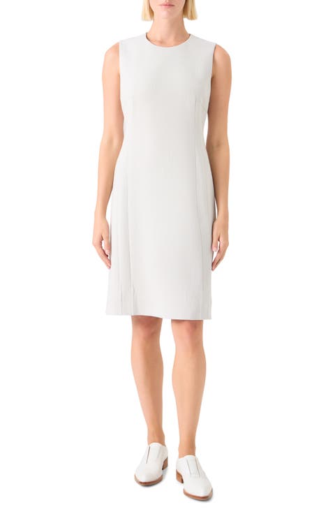 Sleeveless Wool Sheath Dress