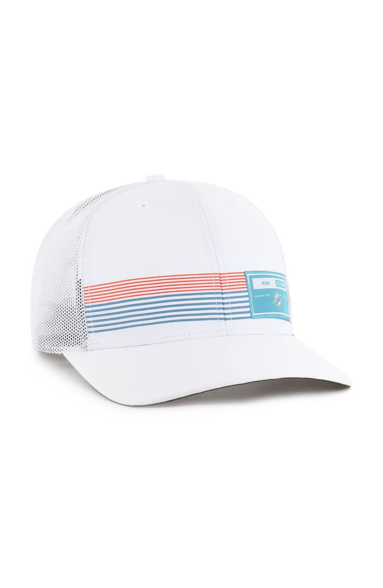 '47 Men's '47 White Miami Dolphins Rangefinder Trucker Adjustable Hat, Alternate, color, White
