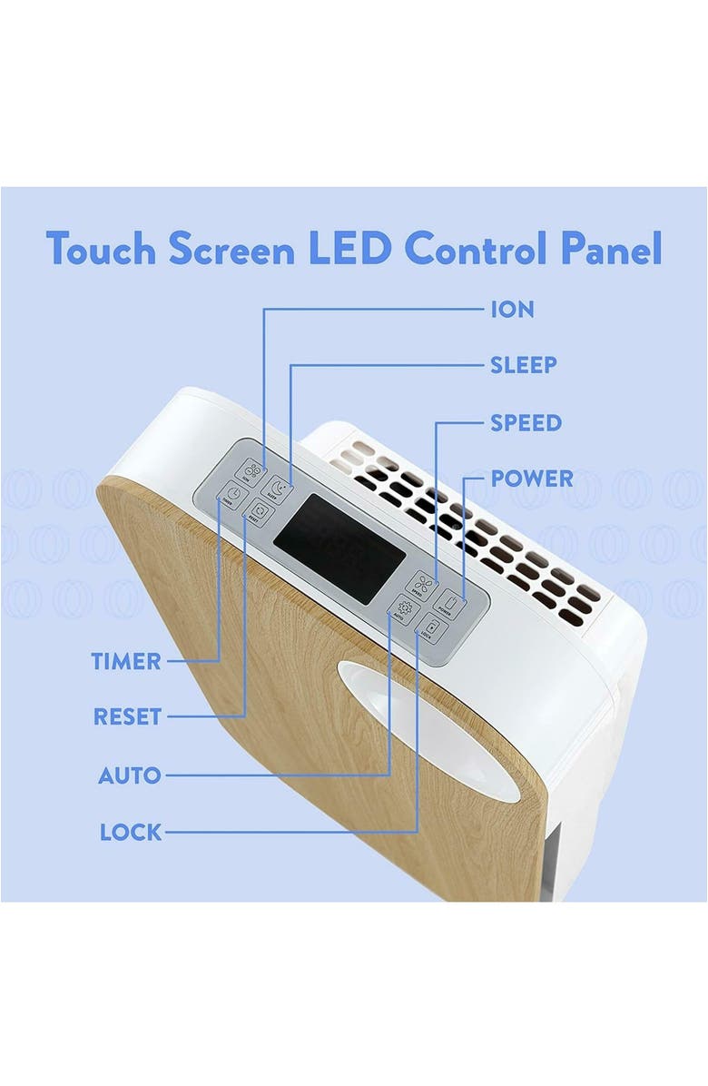 Oval Air 3-Stage True HEPA Air Purifier, Alternate, color, Deco Jet Black