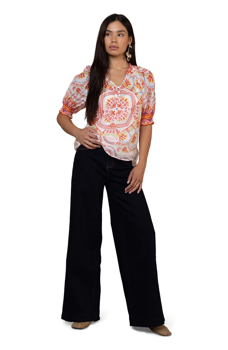 Hale Bob Brisa Voile Top, Alternate, color, Ivory