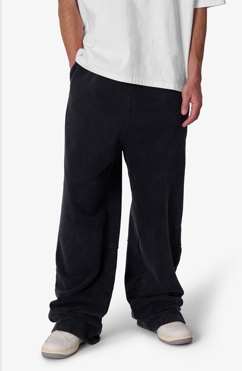 mnml Boxing Oversized Cotton Fleece Sweatpants, Alternate, color, Washed Black