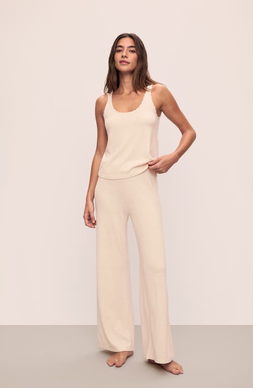 Shop Eberjey Scoop Neck Lounge Sweater Tank In Almond Heather