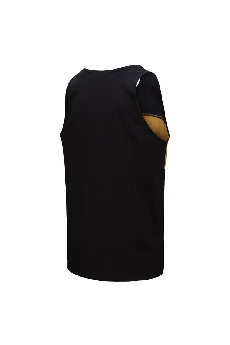 Men's Mitchell & Ness Black New Orleans Saints Retro Colorblock Tank Top, Alternate, color, Black