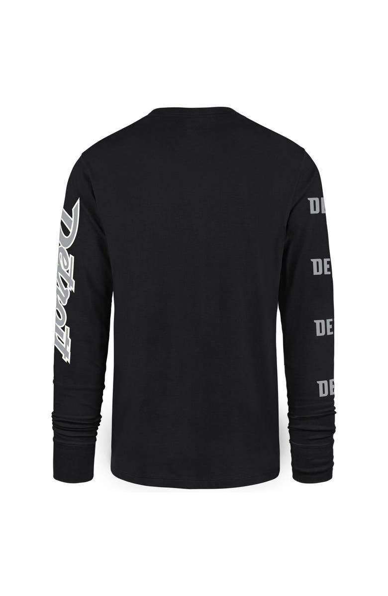 '47 Men's '47 Black Detroit Pistons 2023/24 City Edition Triplet Franklin Long Sleeve T-Shirt, Alternate, color,