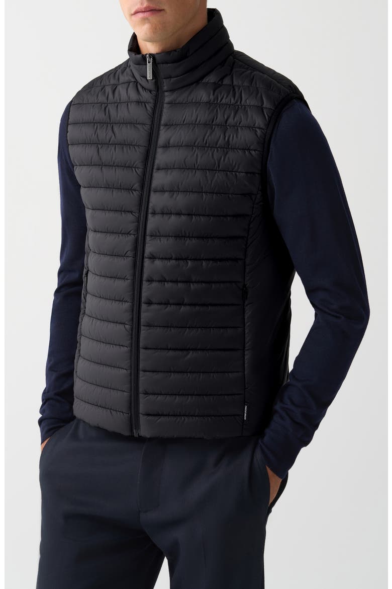 Water Resistant Puffer Vest, Main, color, BLACK