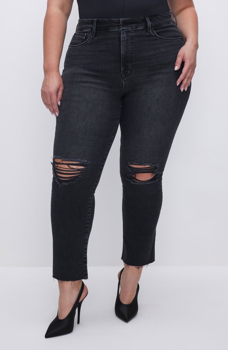 Good American Good Legs Straight Leg Jeans, Alternate, color, 