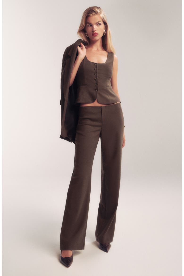 Delanie Crop Vest, Alternate, color, BROWN