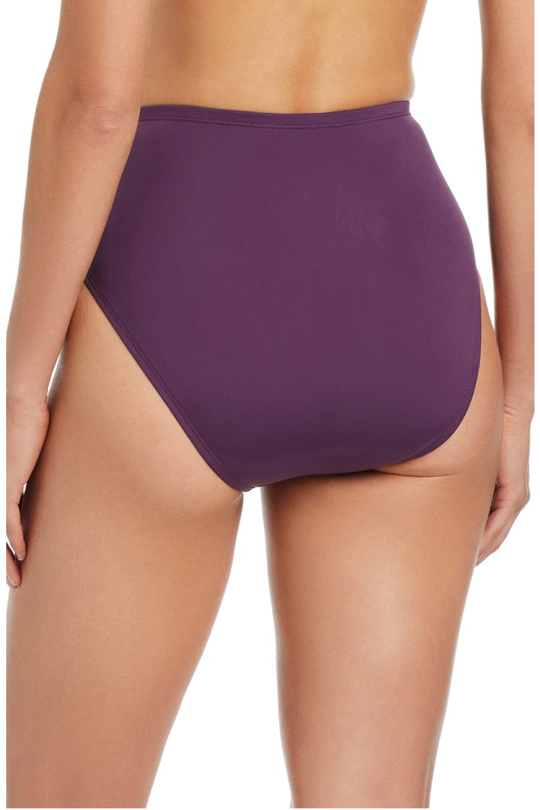 High Waist Bikini Bottoms, Alternate, color, GRENACHE