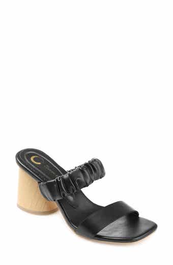 Open Square-toe Block Heel
