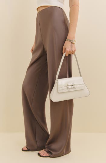 Noreen Patent Leather Shoulder Bag