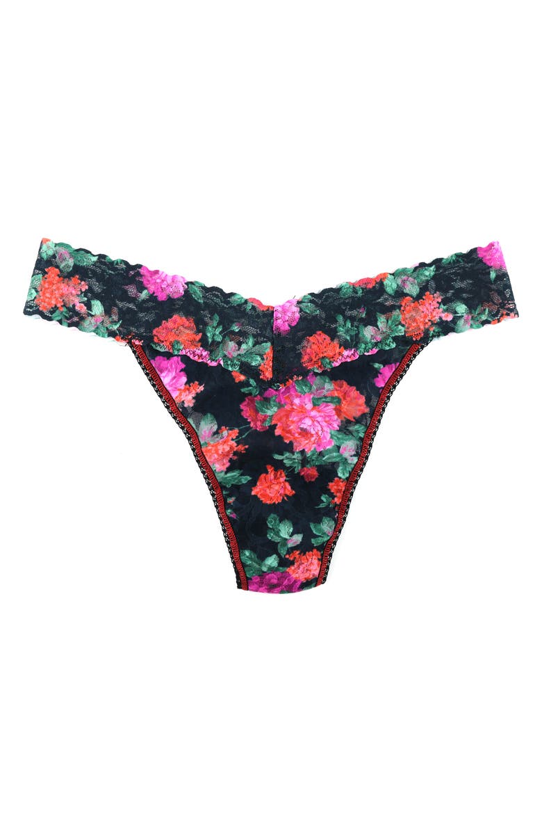 Hanky Panky Print Original Rise Thong, Alternate, color, Autobiography
