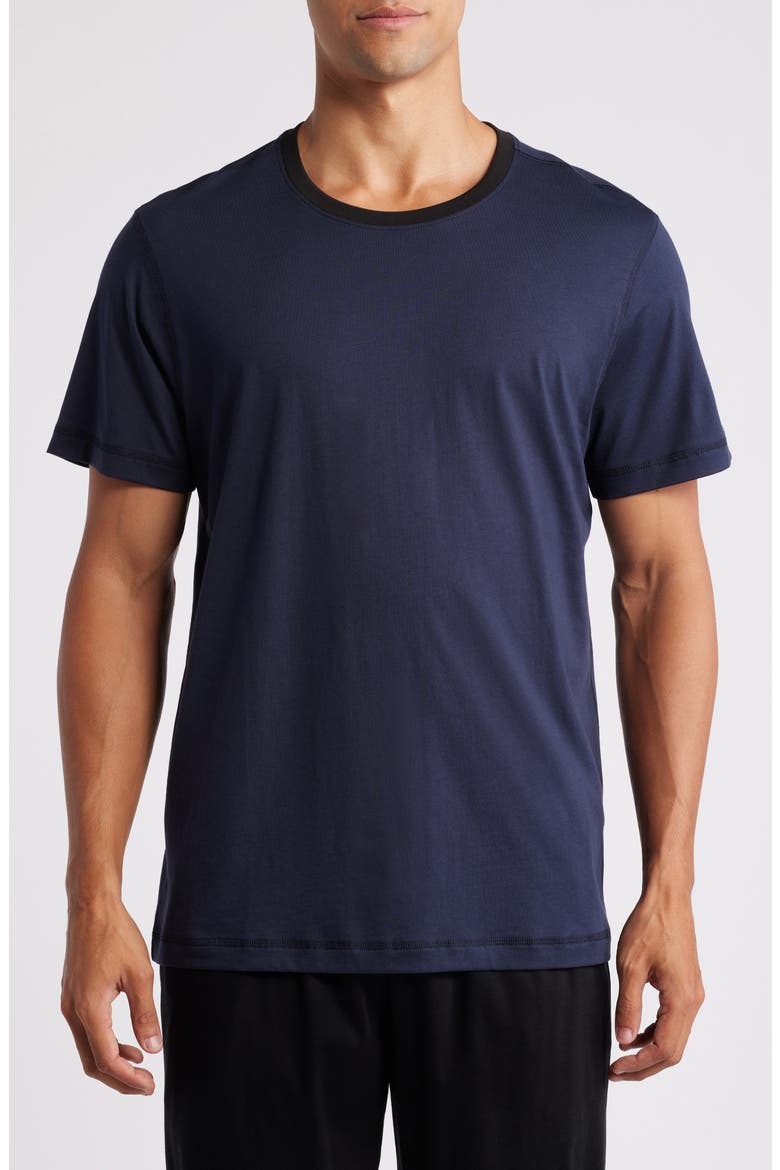 Peruvian Pima Cotton Crewneck T-Shirt, Main, color, MIDNIGHT