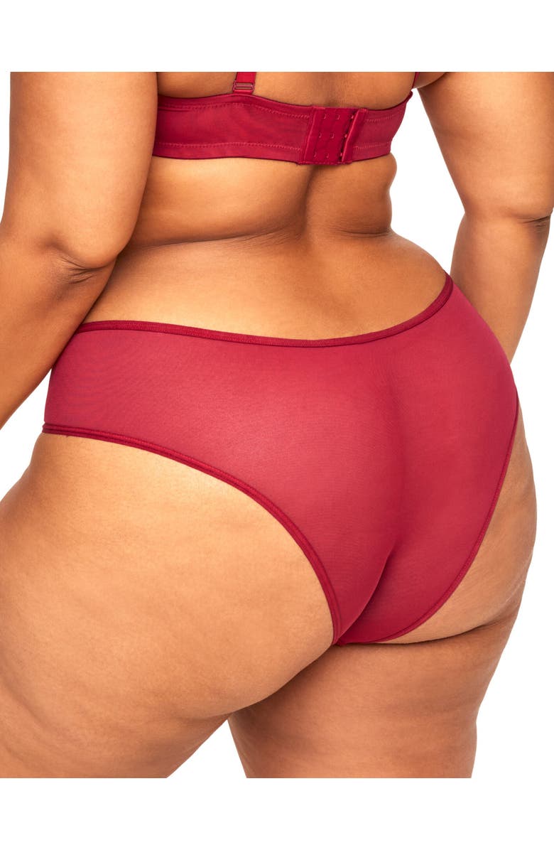 Adore Me Emmeline Cheeky Panties, Alternate, color, Dark Red