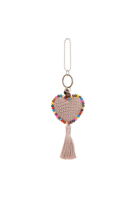The Sak Yarnicharmz Crochet Heart Dangle In Neutral