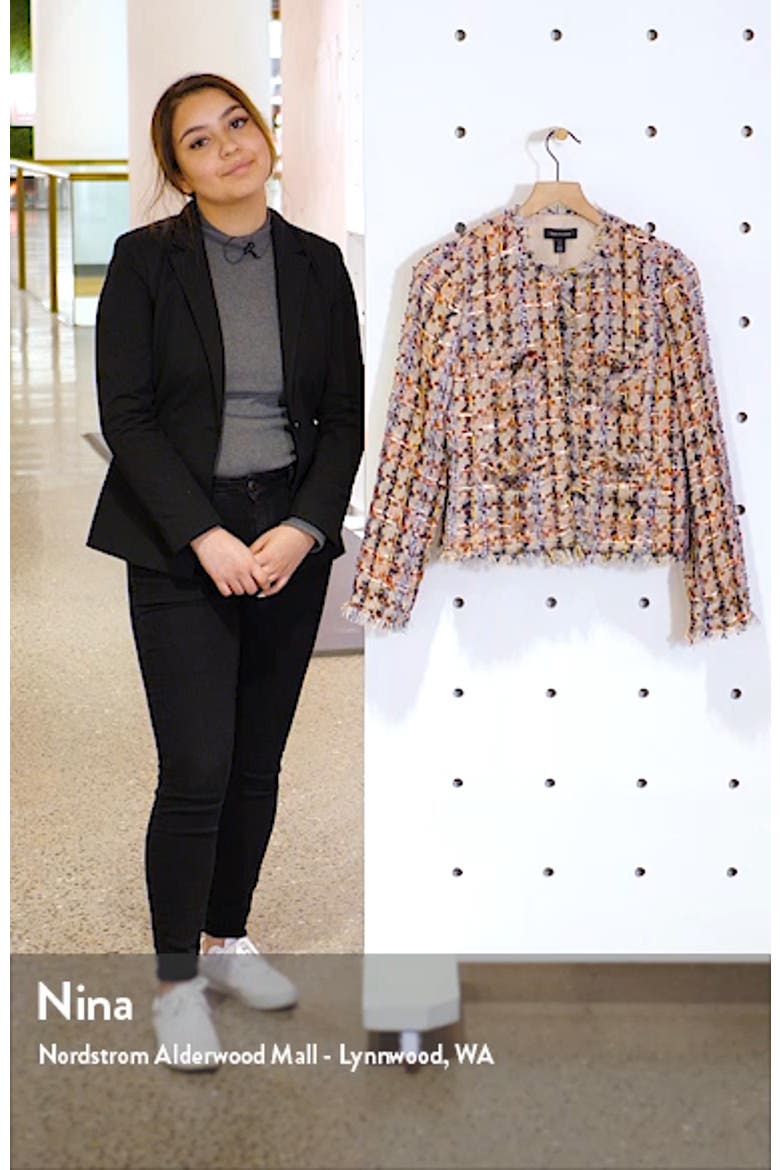 Raw Edge Cotton Blend Tweed Jacket video