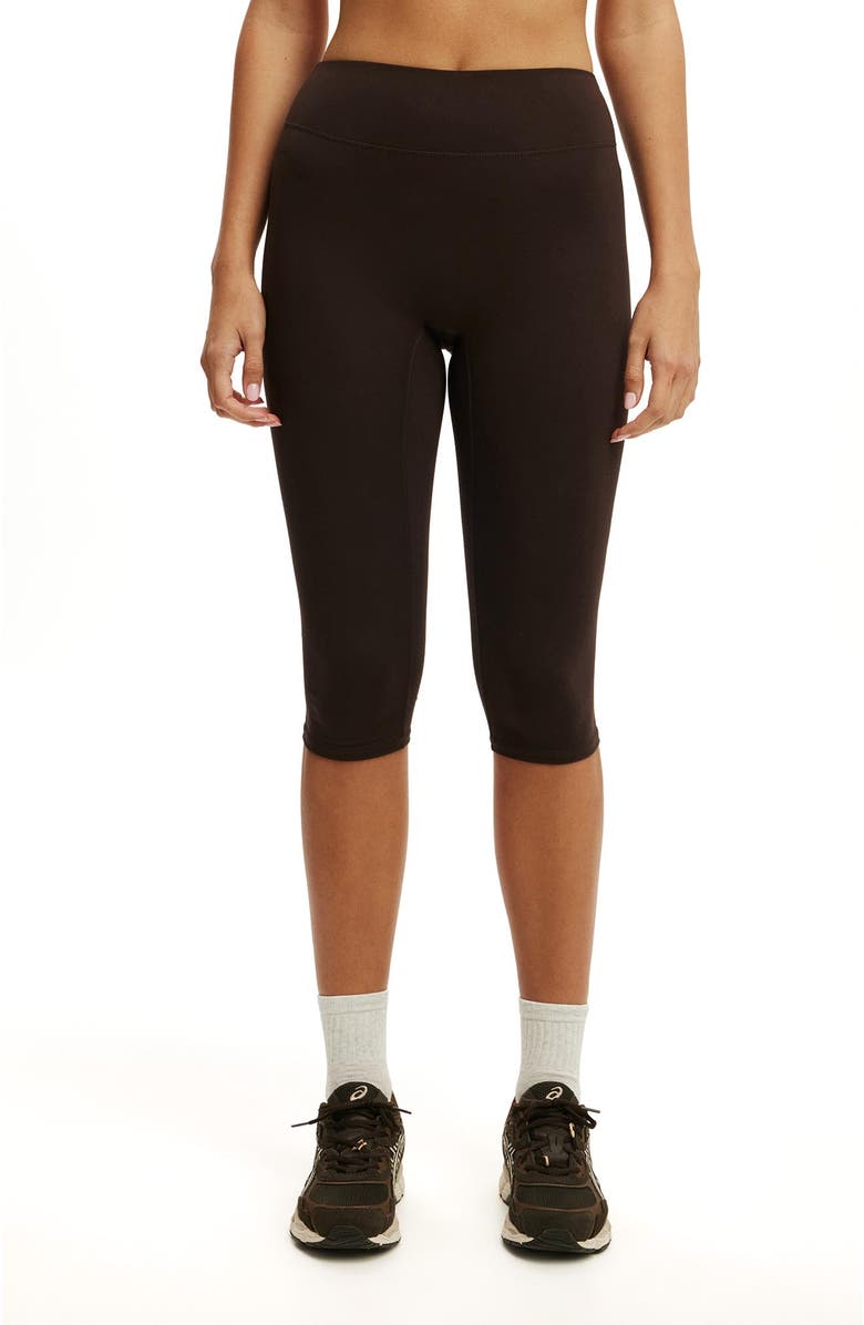 COTTON ON BODY Women's Active Ultra Soft Contour Capri Tight, Alternate, color, French Roast