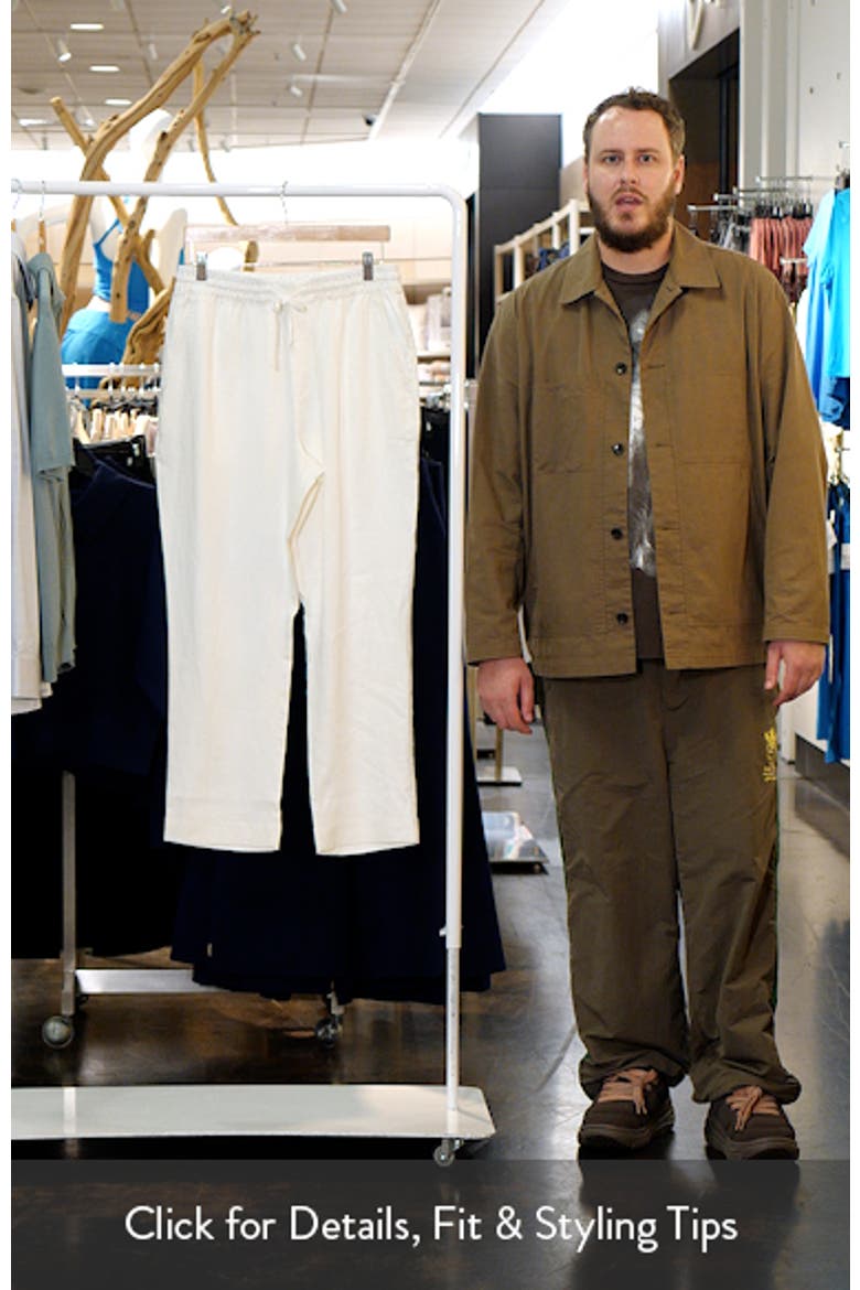 Avila Straight Leg Linen Drawstring Pants video
