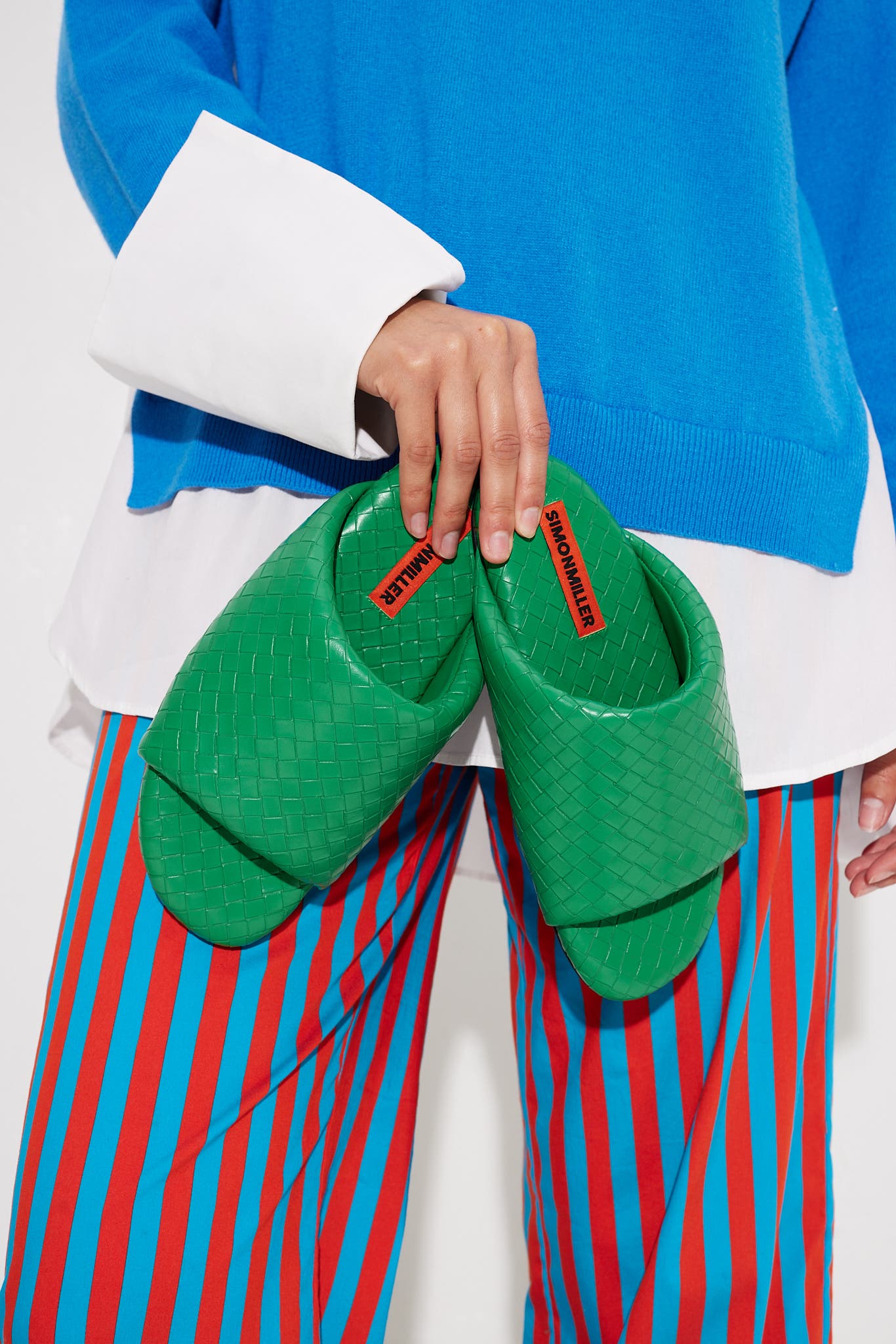 SIMONMILLER Woven Bubble Slide, Alternate, color, Gummy Green