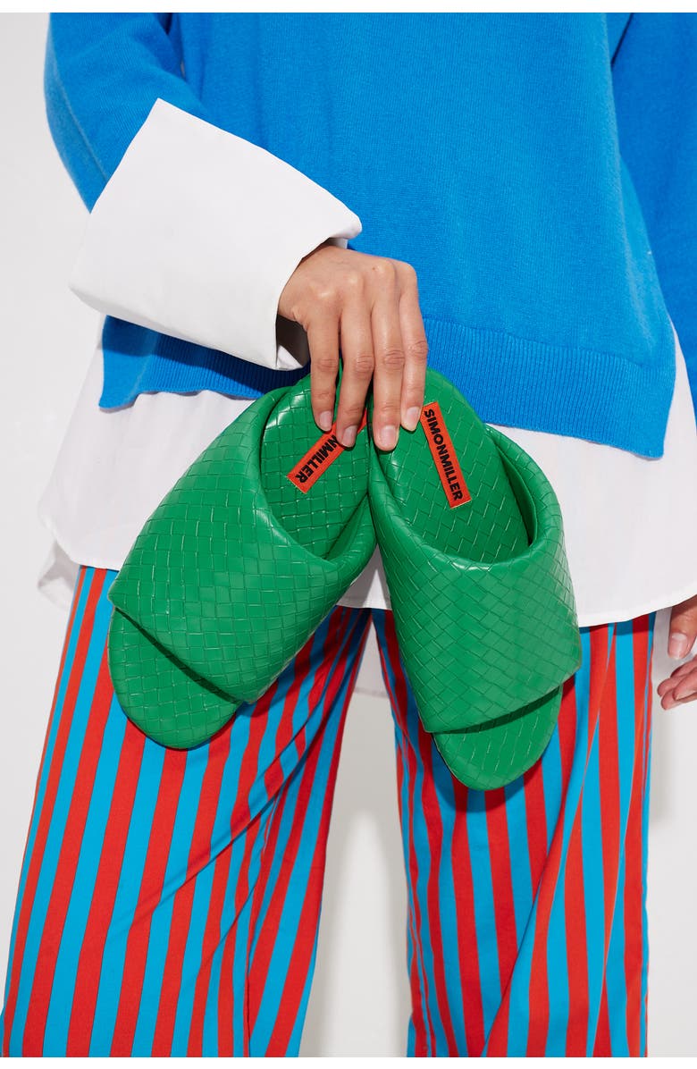 SIMONMILLER Woven Bubble Slide, Alternate, color, Gummy Green