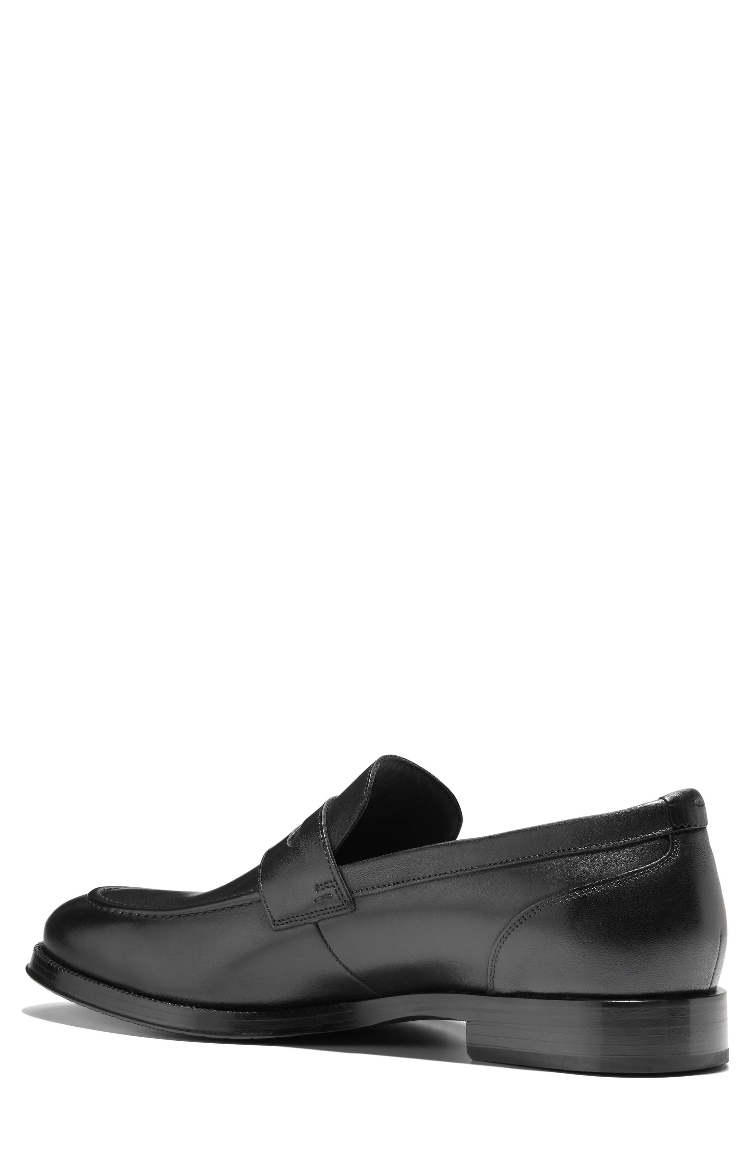 Cole Haan Carnegie Penny Loafer, Alternate, color, Black / Black