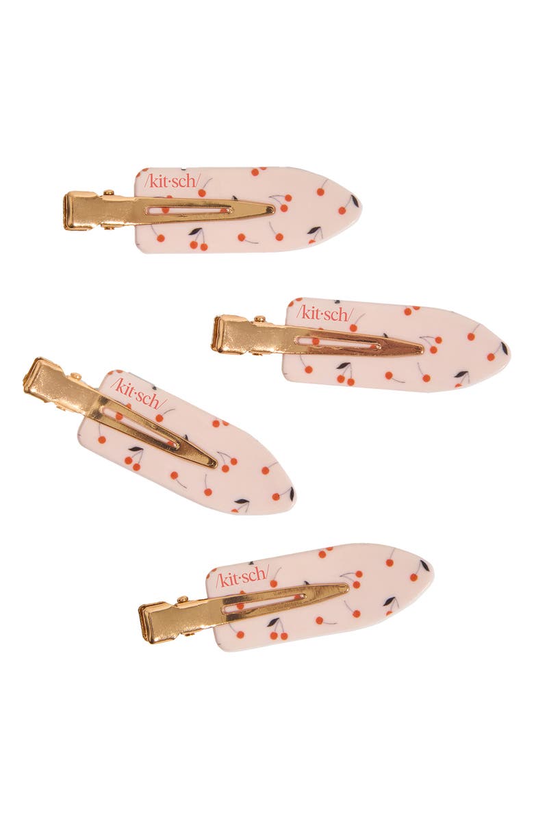 Kitsch 4-Pack Creaseless Clips, Main, color, Cherry Print