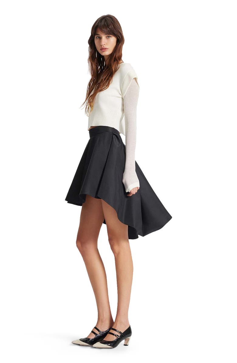 THEO The Label Theia Taffeta Hi-Low Skirt, Alternate, color, 