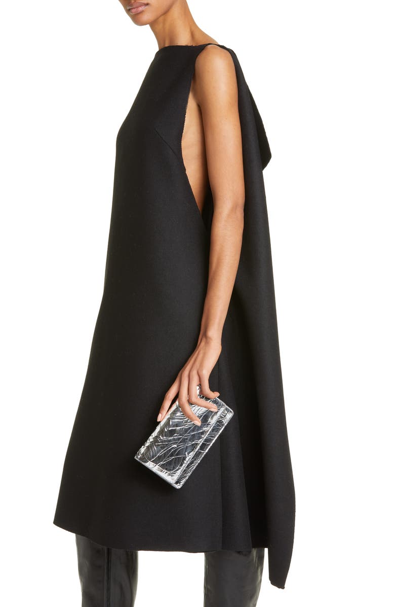 Maison Margiela Metallic Painted Leather Wallet on a Chain, Alternate, color, 