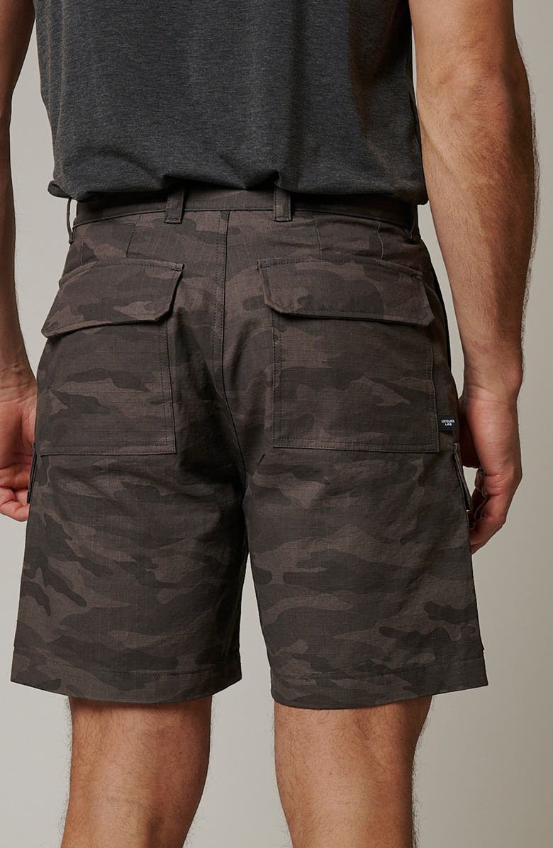 LEISURE LAB Ripstop Cargo Camo Shorts, Alternate, color, Volcanic