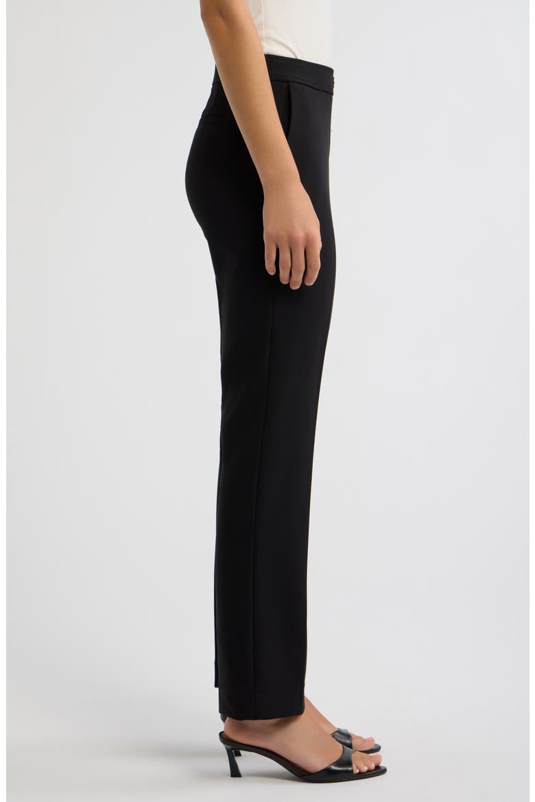 Straight Leg Pull On Pants, Alternate, color, ANNE BLACK